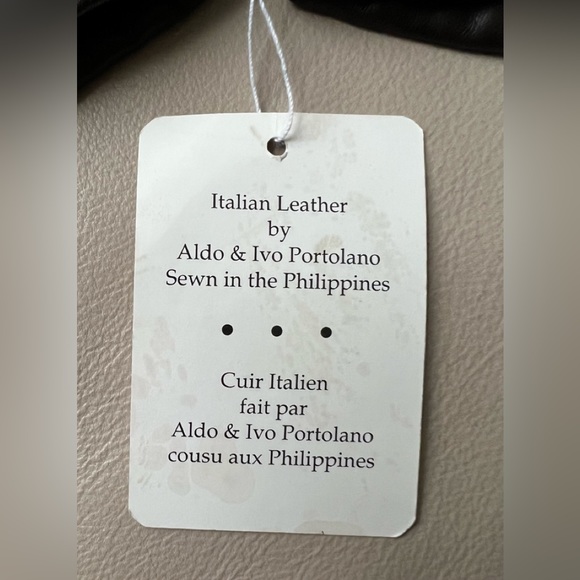 Portolano Italian Leather Gloves (NWT) - Size 6 1/2 - Picture 10 of 10